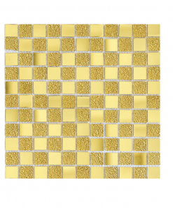 Gạch Mosaic thủy tinh vàng bọt